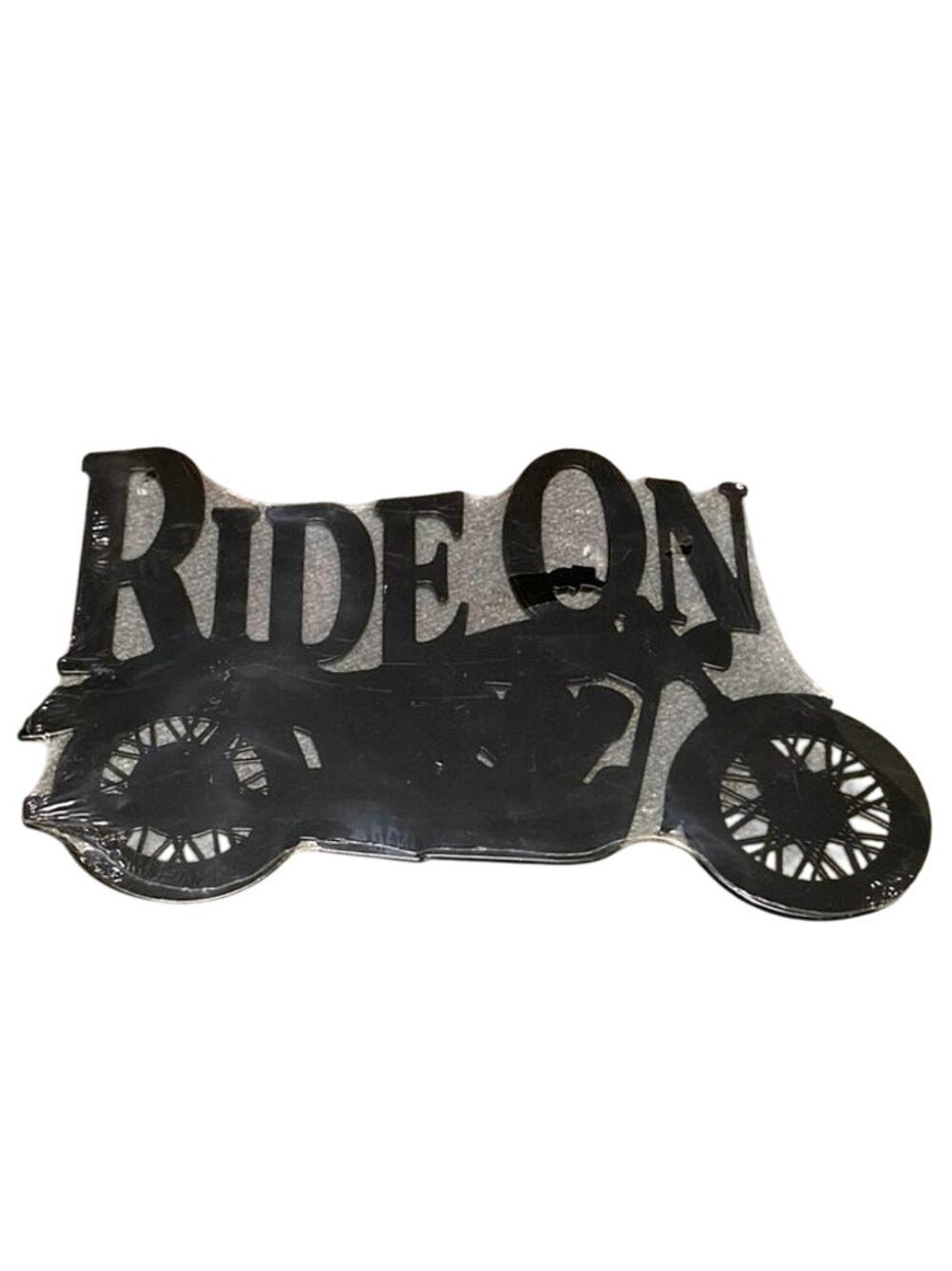 Motorcycle Decor Metal Wall Art Sign Plaque Ride On Man Cave Vintage Style NEW